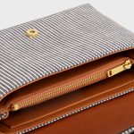 MEDIUM CELINE VICTOIRE BAG IN STRIPED TEXTILE NAVY BLUE - Image 4